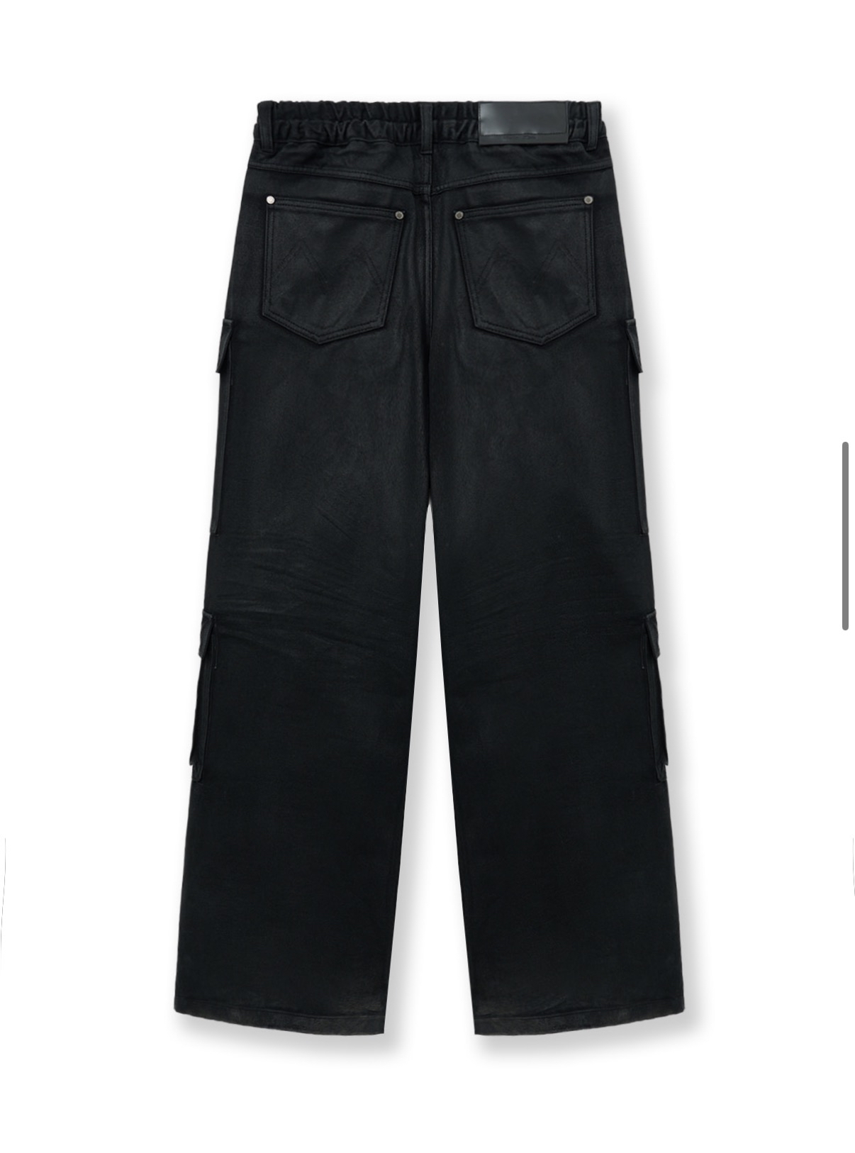 MATIN KIM 特價場 COATING CARGO DENIM PANTS IN BLACK