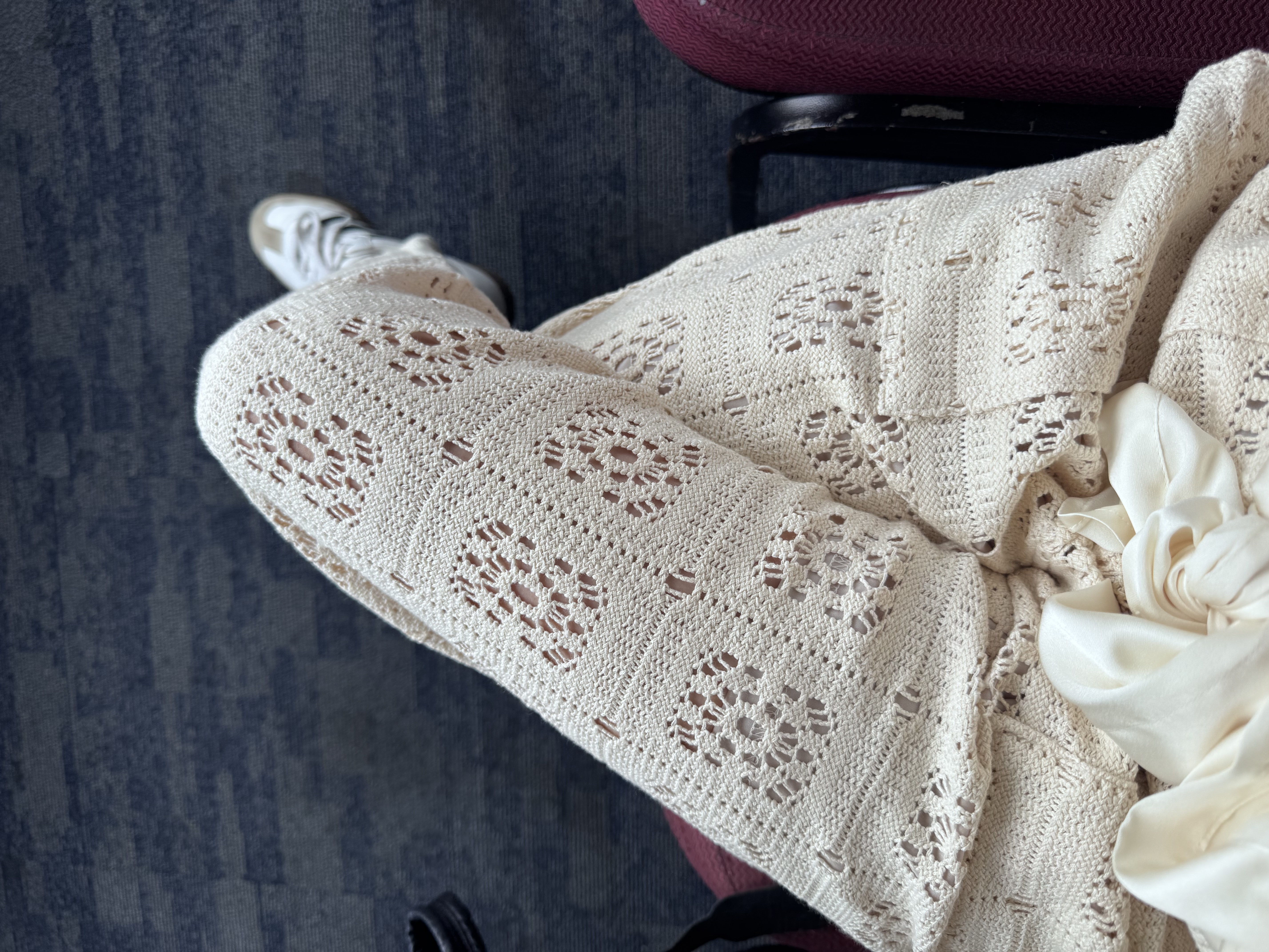 Crochet straight leisure pants 