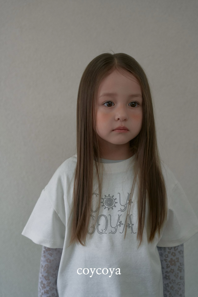 🌸預訂 韓國直送🌸🇰🇷COYCOYA兩色標誌印花寬鬆短袖T恤