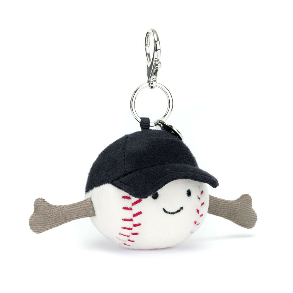 JELLYCAT Amuseables Sports Baseball Bag Charm 趣味棒球鎖匙扣