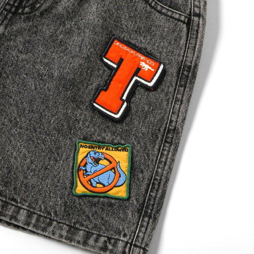 🆕【⭐訂購⭐】🌀 🇯🇵 日本直送 福井縣恐龍博物館 恐龍刺繡貼片 牛仔短褲［2款選］🌀 [ELDA-0077][260508]