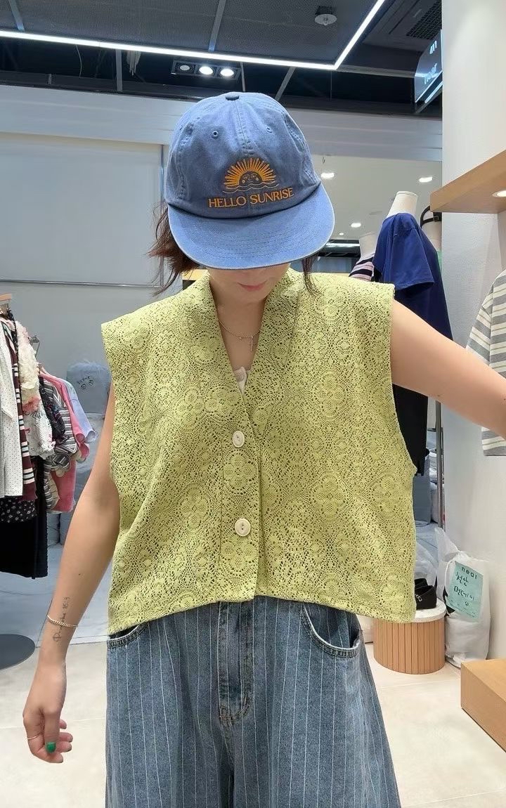 NE OX 北歐風格勾花背心💚靚