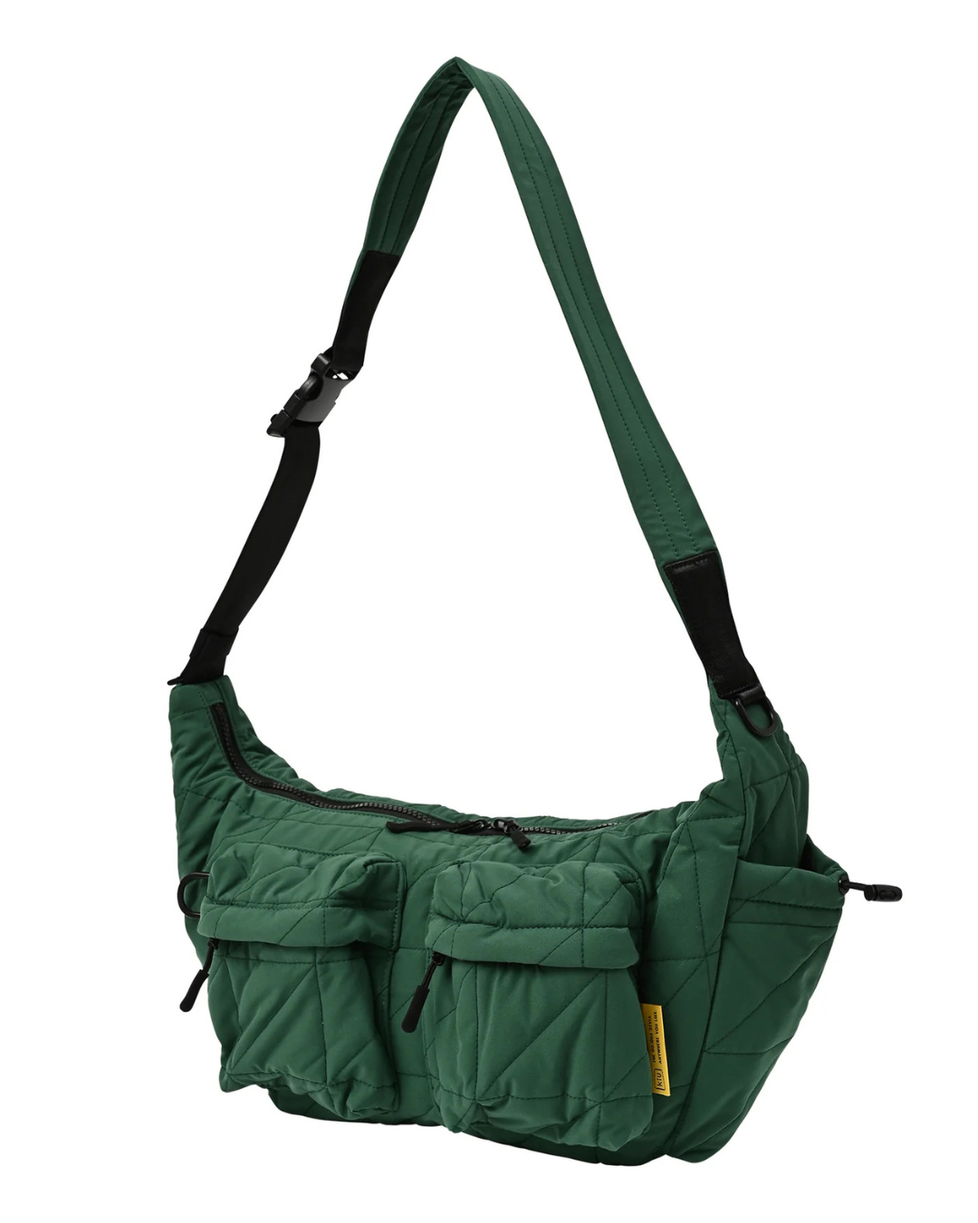 日本代購【 2026新商品 日本直送 KIU 方形夾棉雙口袋 斜孭袋 Square Padded Double Pocket Shoulder Bag 】