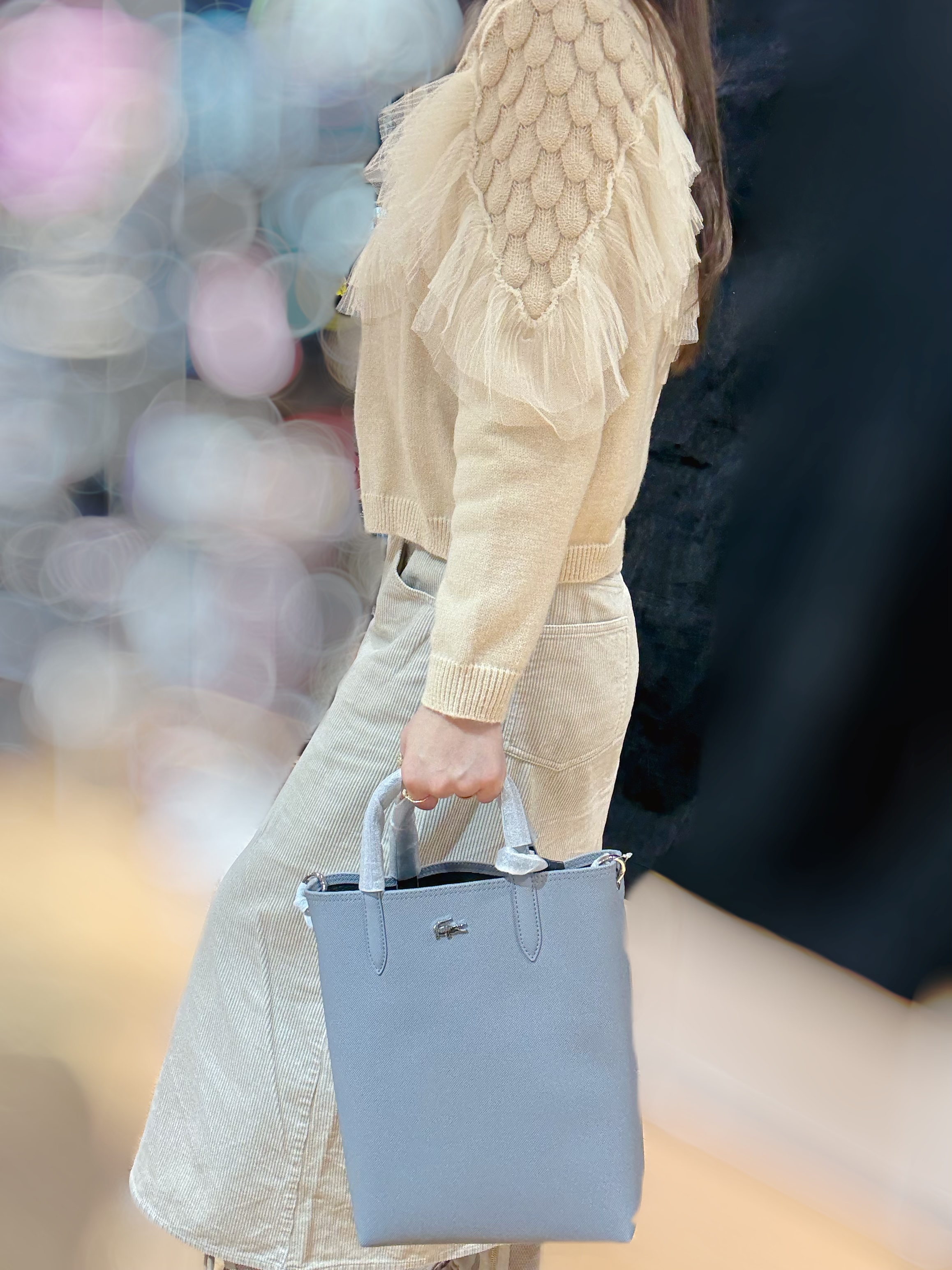 Lacoste Anna tote grey/blk