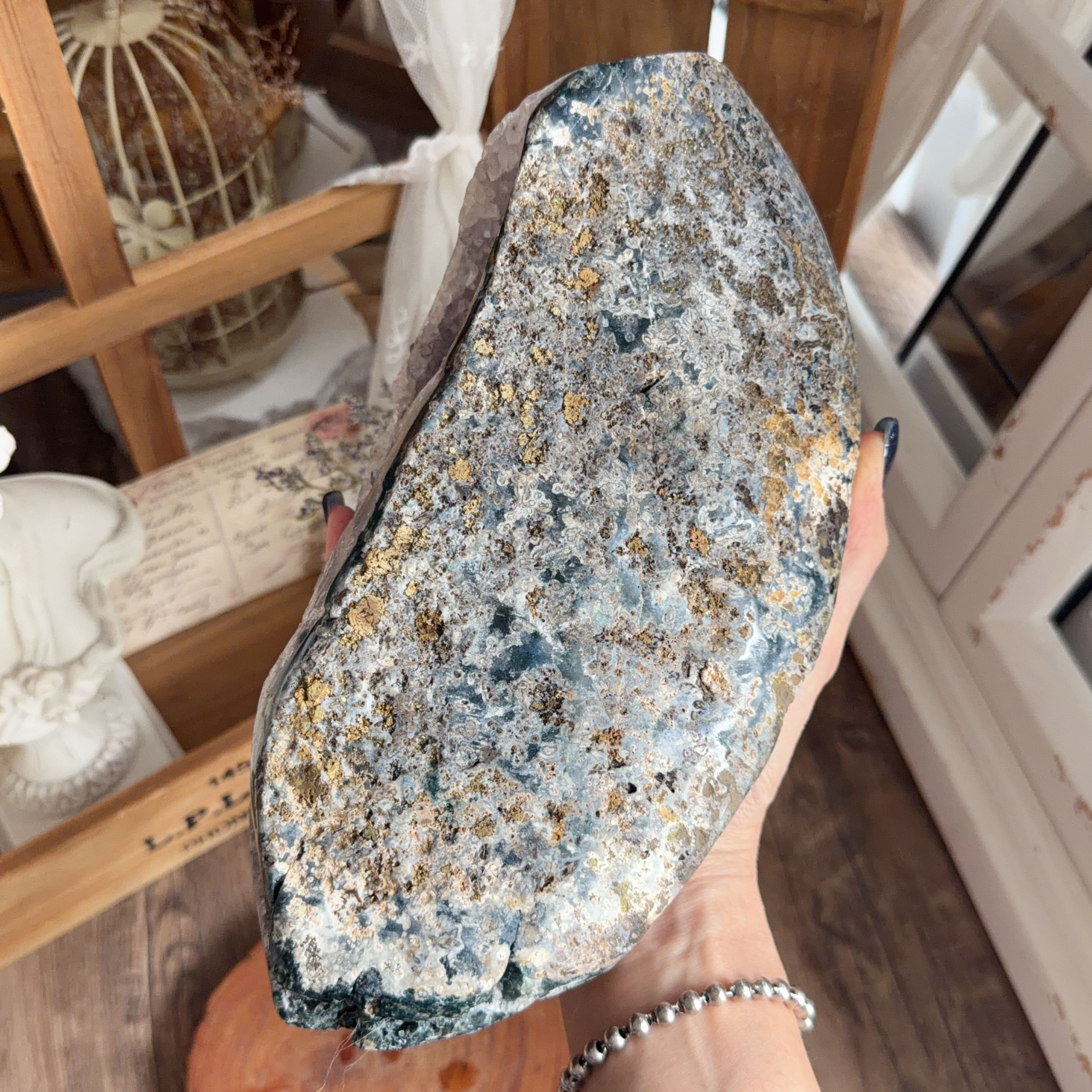 全拋光瑪瑙紫水晶錢袋子