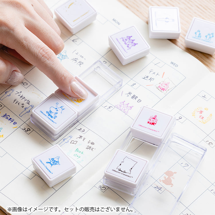 現貨｜Little My 阿美兄弟姊妹 Moomin 姆明 Kutsuwa 日版 Hancoco slide 可堆疊 雙色雙圖案 印章 (TL002E)