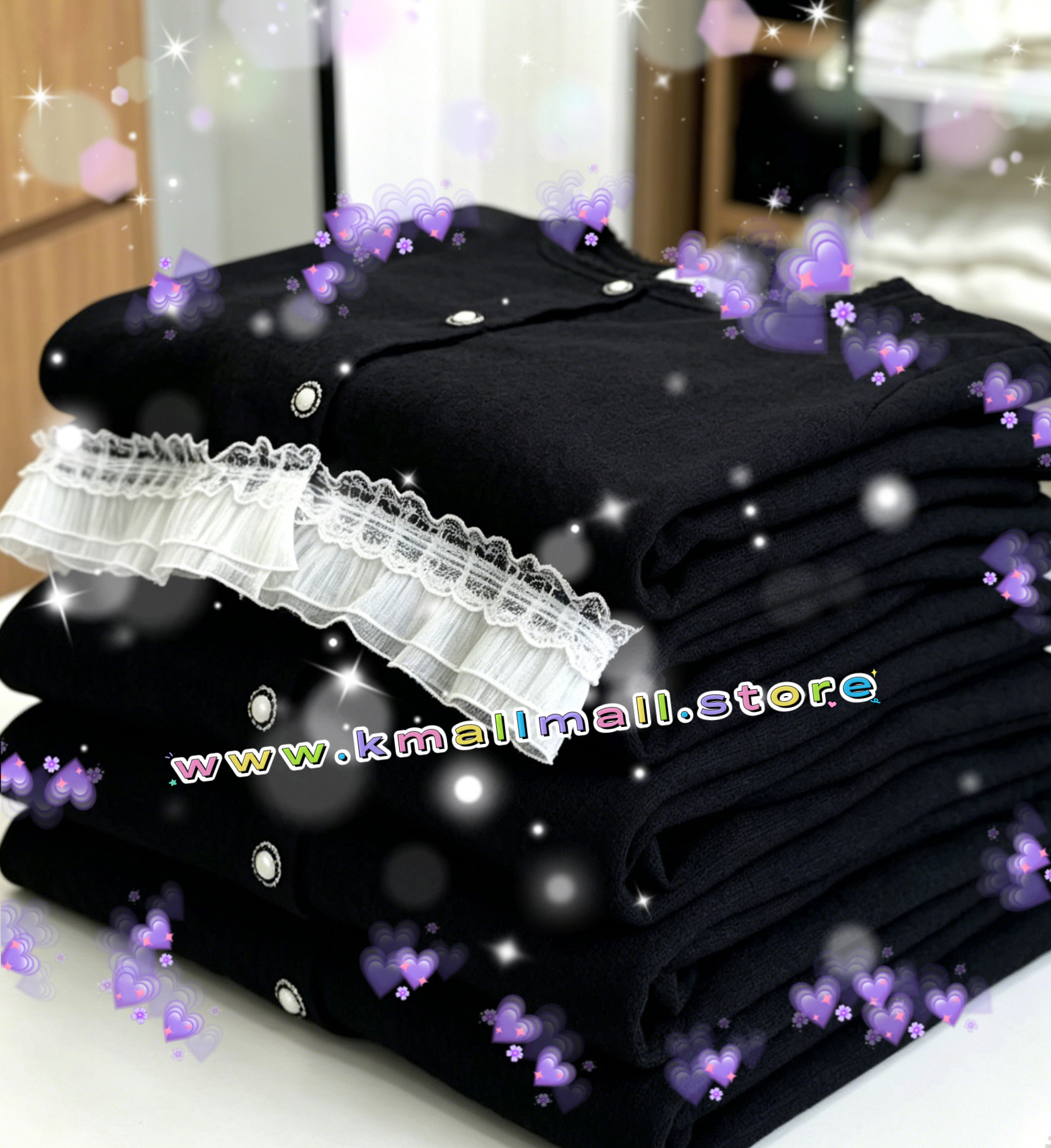小香風拼接Ruffle Top