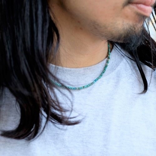 只按訂單生產~Atease MINI TURQUOISE BEADS NECKLACE pre order/訂購