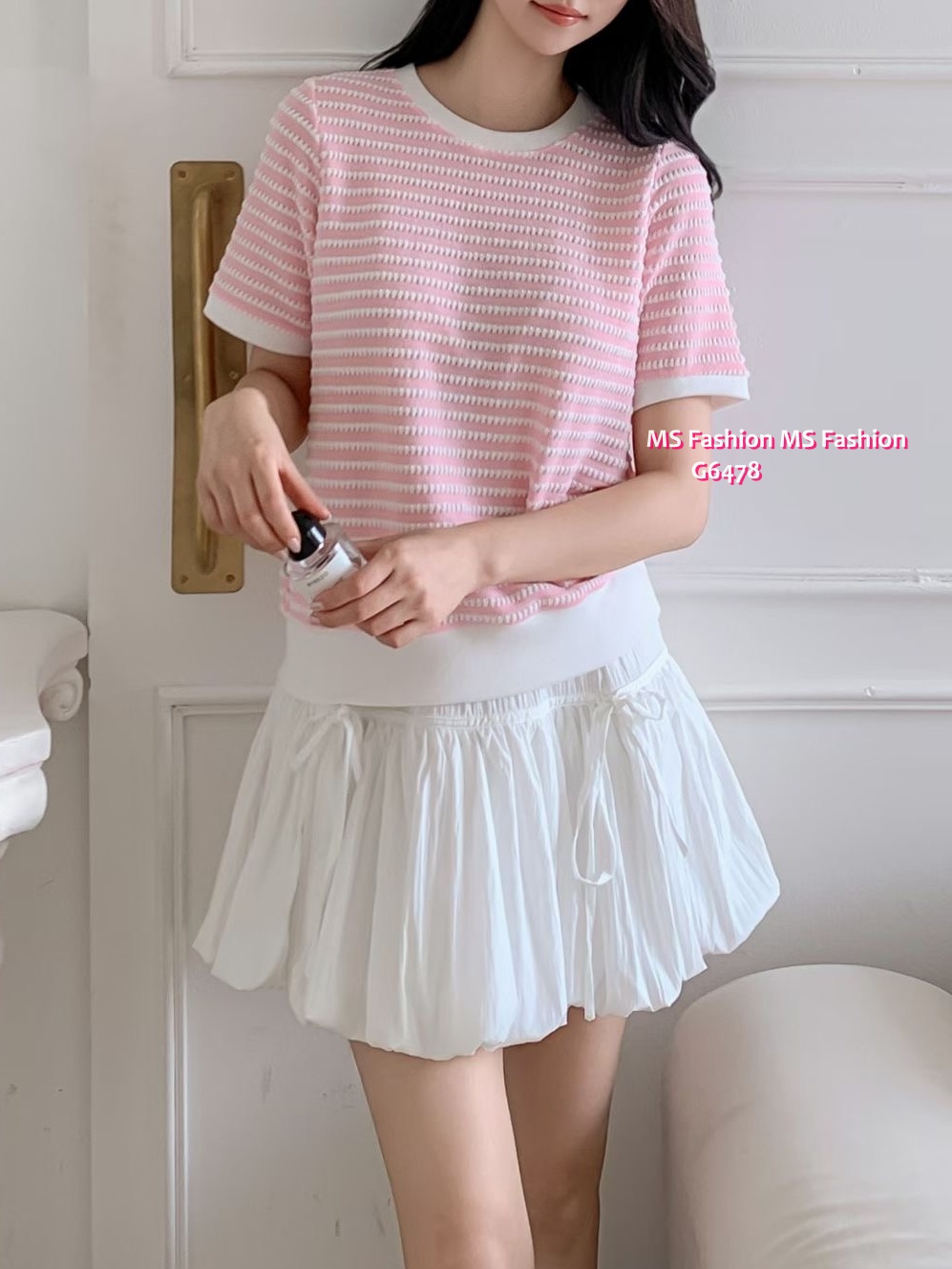 G6478 靚色橫間top