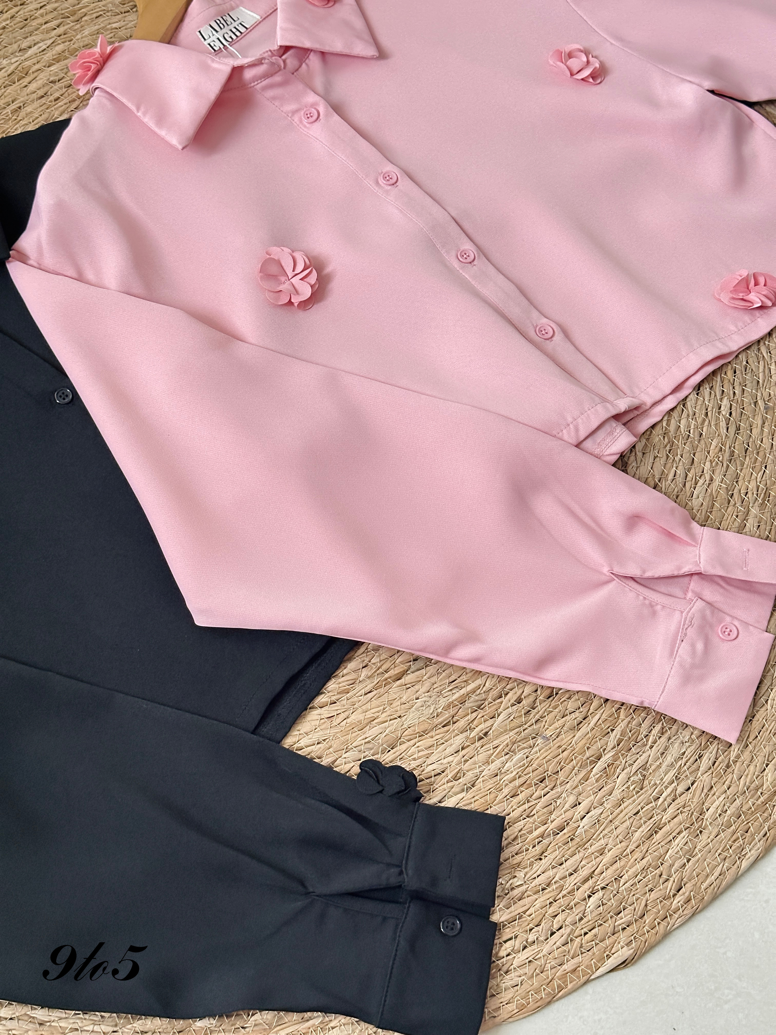 T3909 Long Sleeve Floral Shirt - 4 Colors