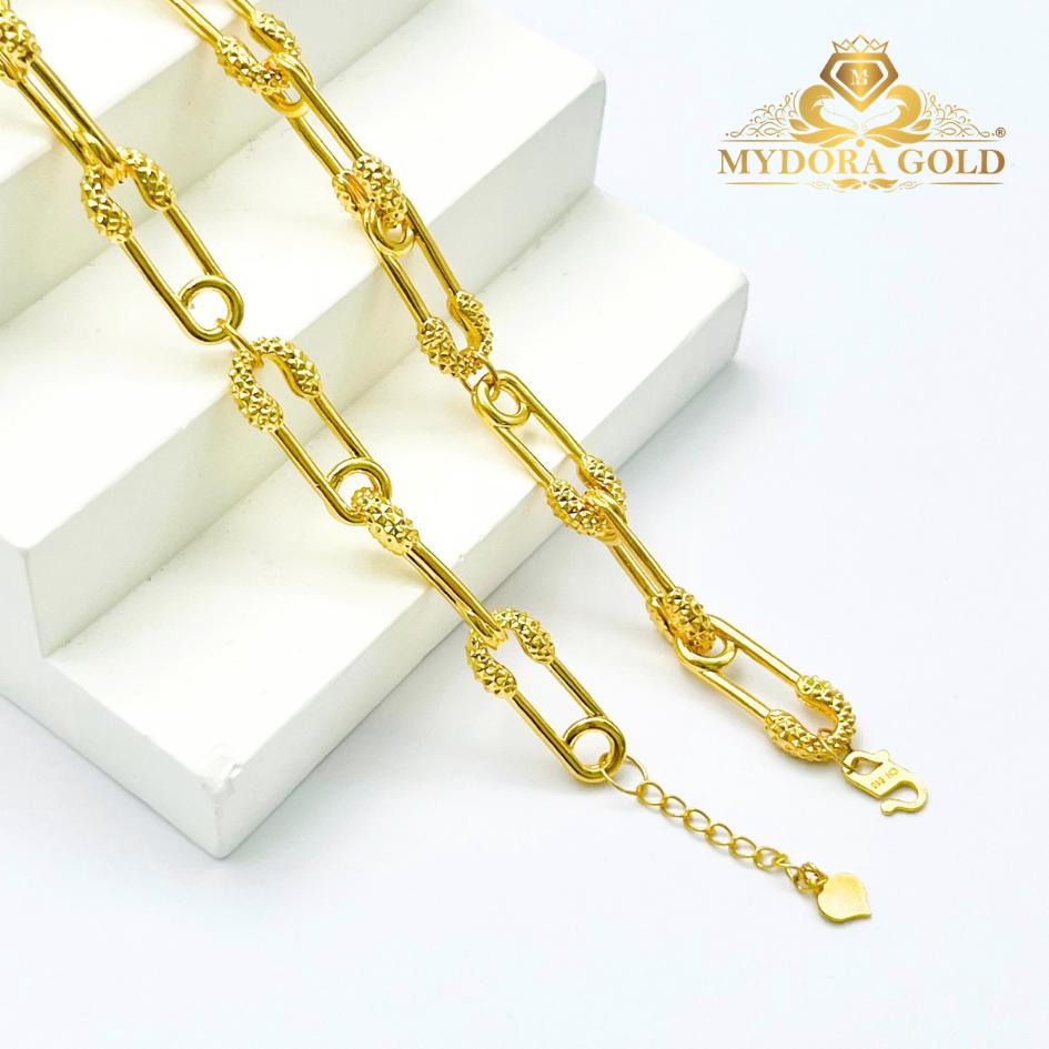 MYDORA Rantai Tangan Fesyen Safety Pin Link l EMAS 916/22K