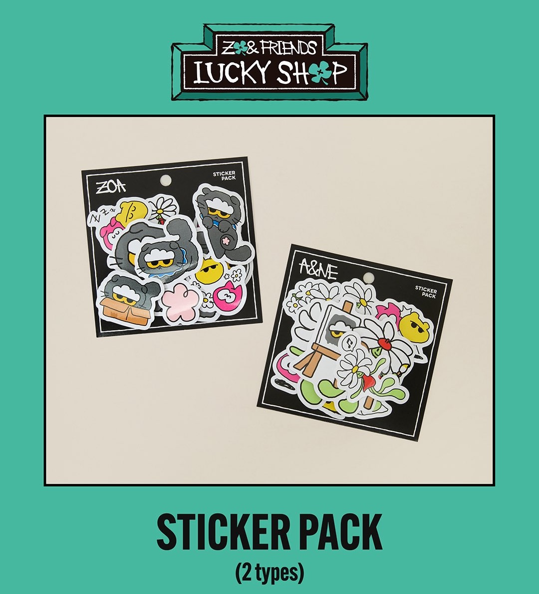 📦訂購 韓國代購 ZO&FRIENDS STICKER PACK 貼紙