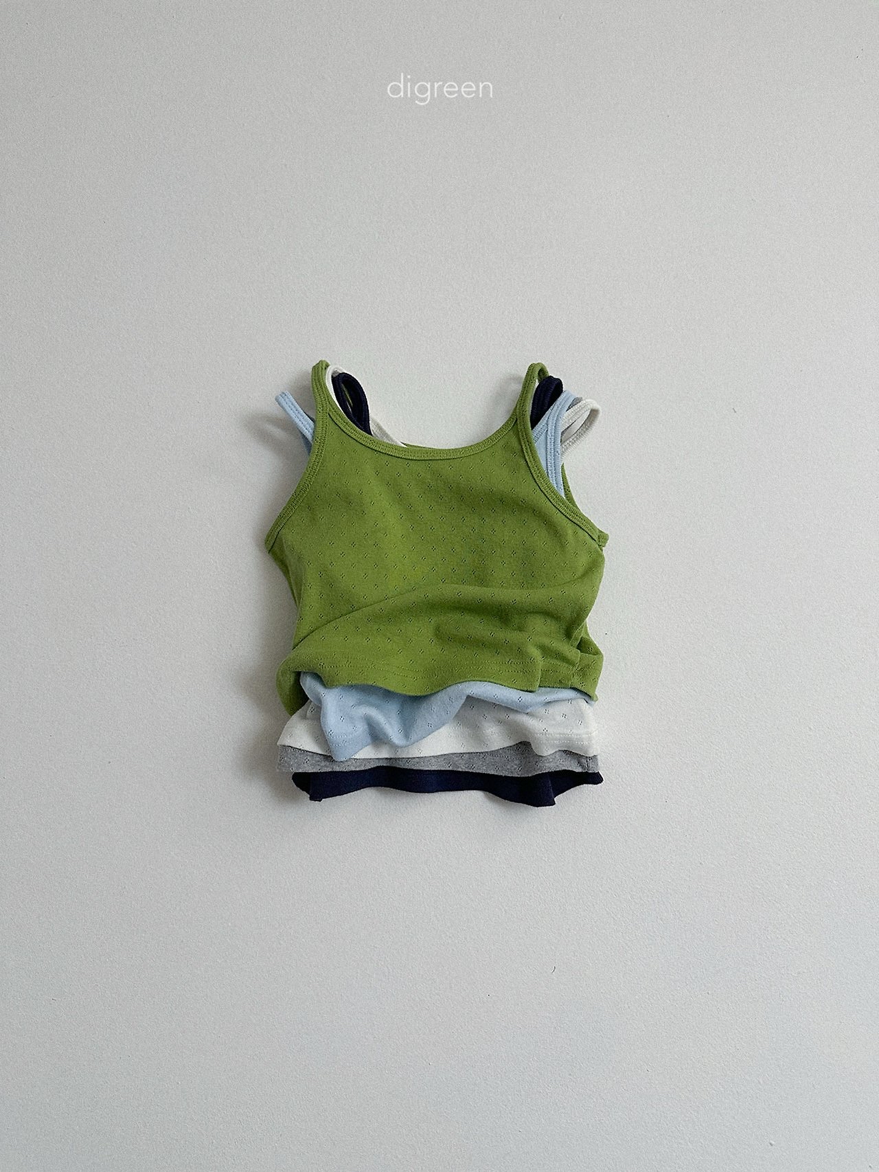 Digreen | sleeveless (Green/Skyblue L105-115/Ivory M95-100)