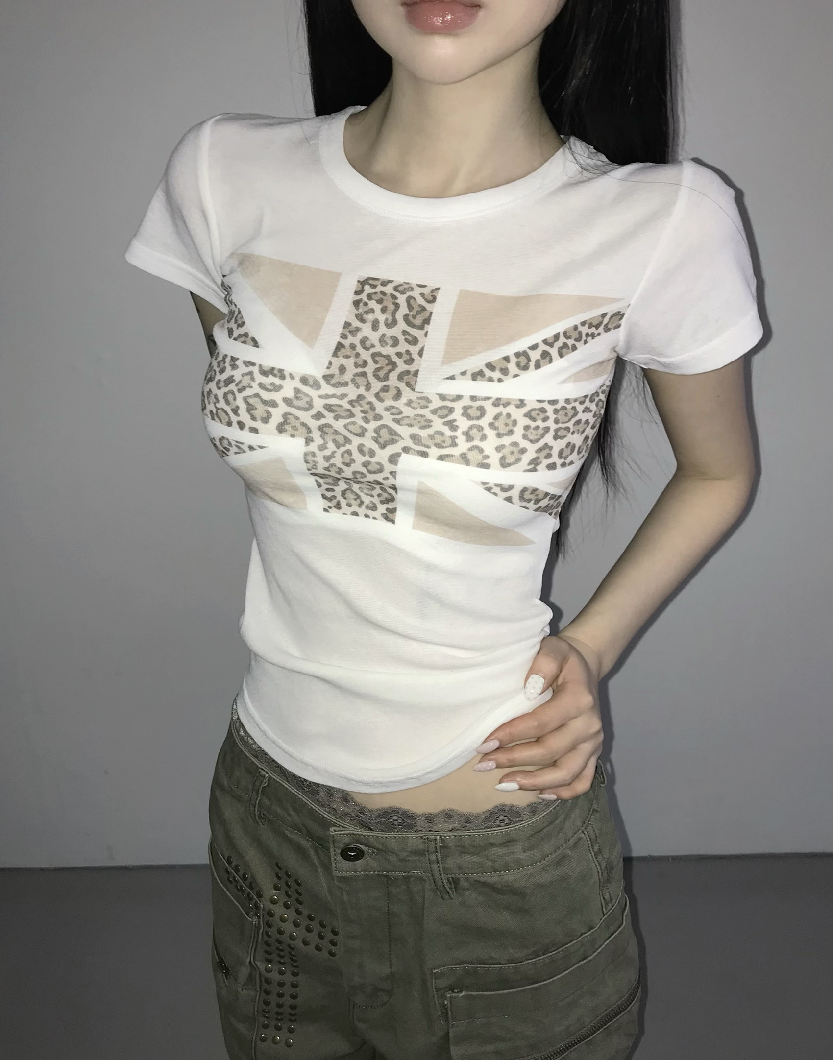 Leopard Flag Graphic Slim Tee