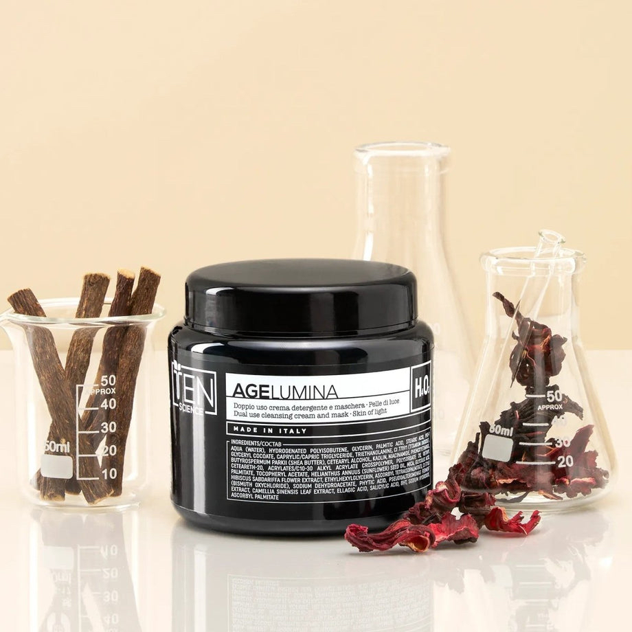 意大利 TEN SCIENCE AGE 花酸海洋抗老面霜面膜 250ML | TEN SCIENCE AGE 光感煥白雙用潔膚霜面膜 250G專業線SALON裝 