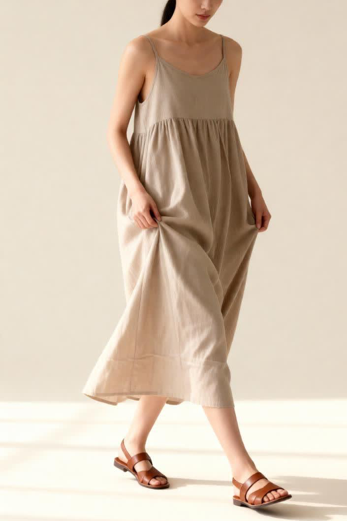 日系松弛感娃娃连身裙