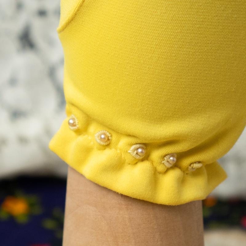 New Old Stock -1960s Made in Japan Pearl-Studded MOD Gloves(Yellow/Lavender/Pink)(MT331)