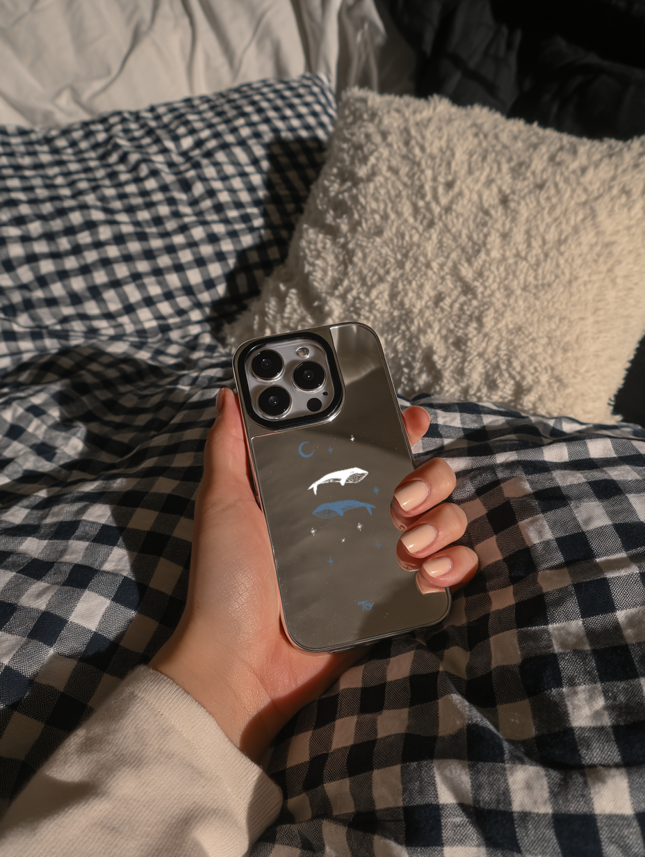 【The Whale Twins】銀框鏡面MagSafe iPhone Case