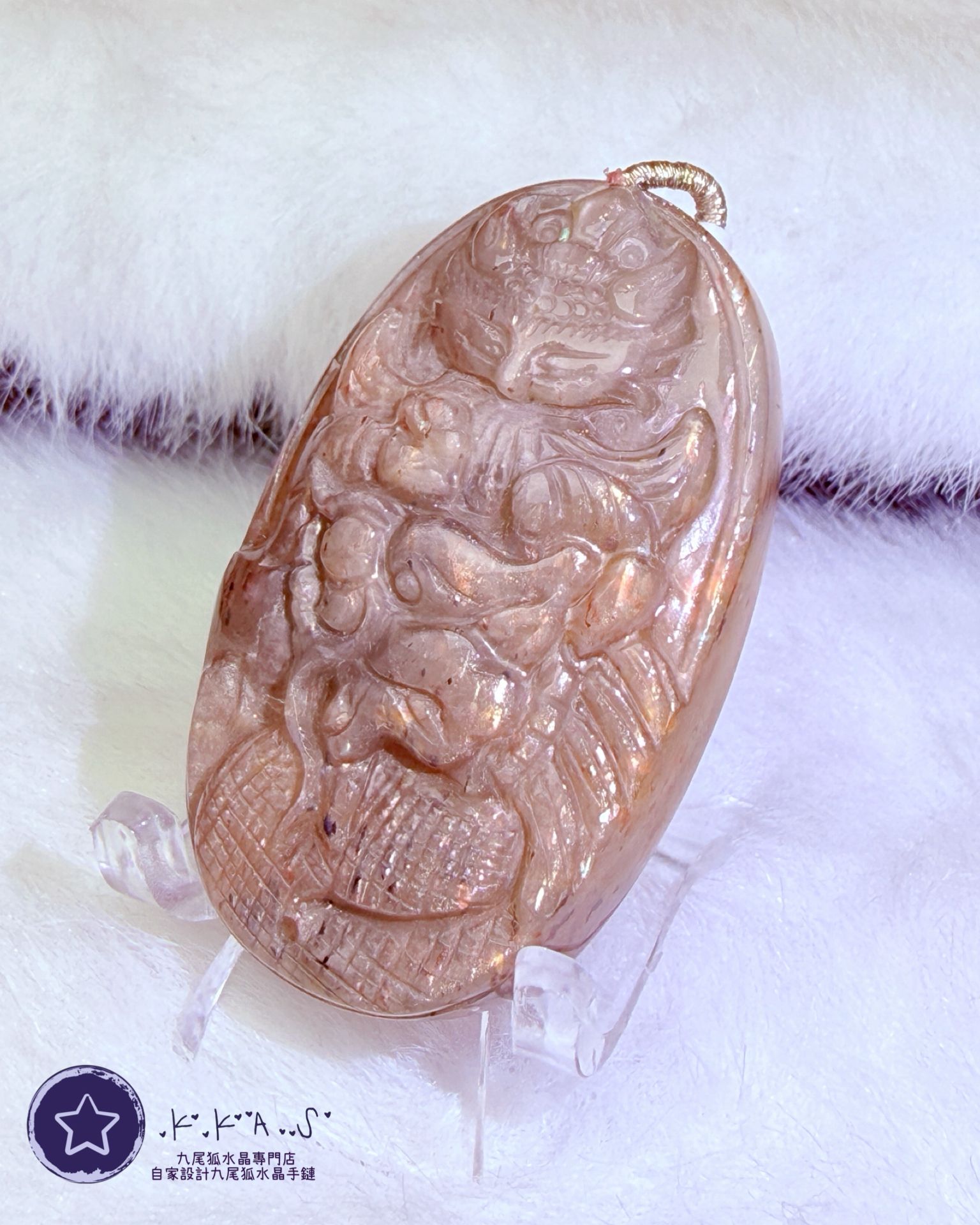 K00206 骨幹 龍狐 - 吊墜/手牌兩用款