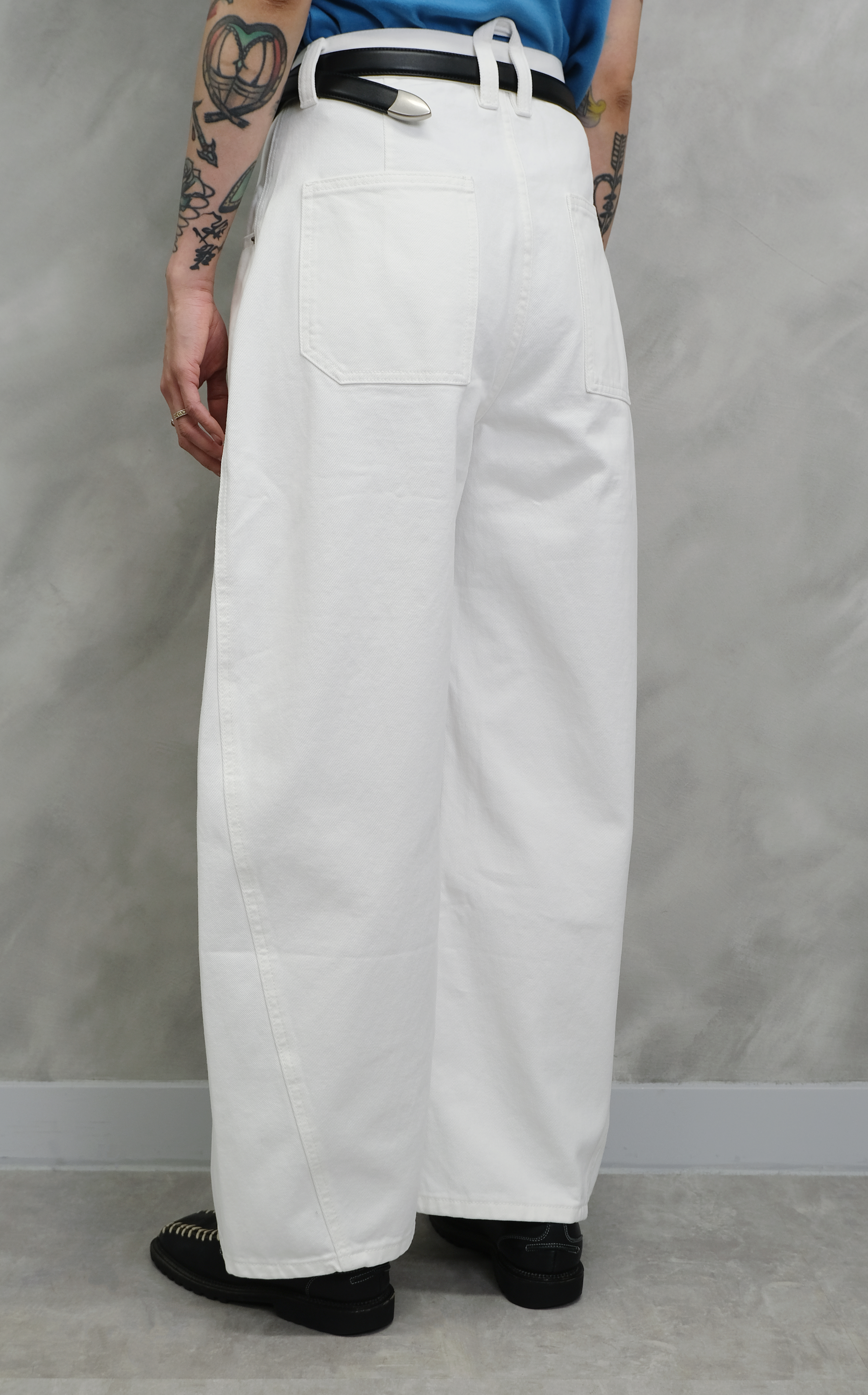 Baggy white pants #pt66