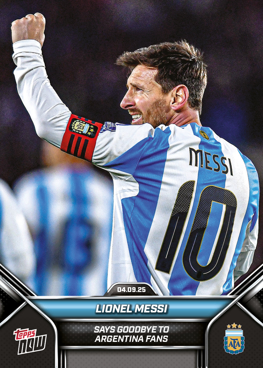 Lionel Messi - 2024-25 Argentina Topps NOW® #2 阿根廷主場告別戰紀念卡｜PR 34,982
