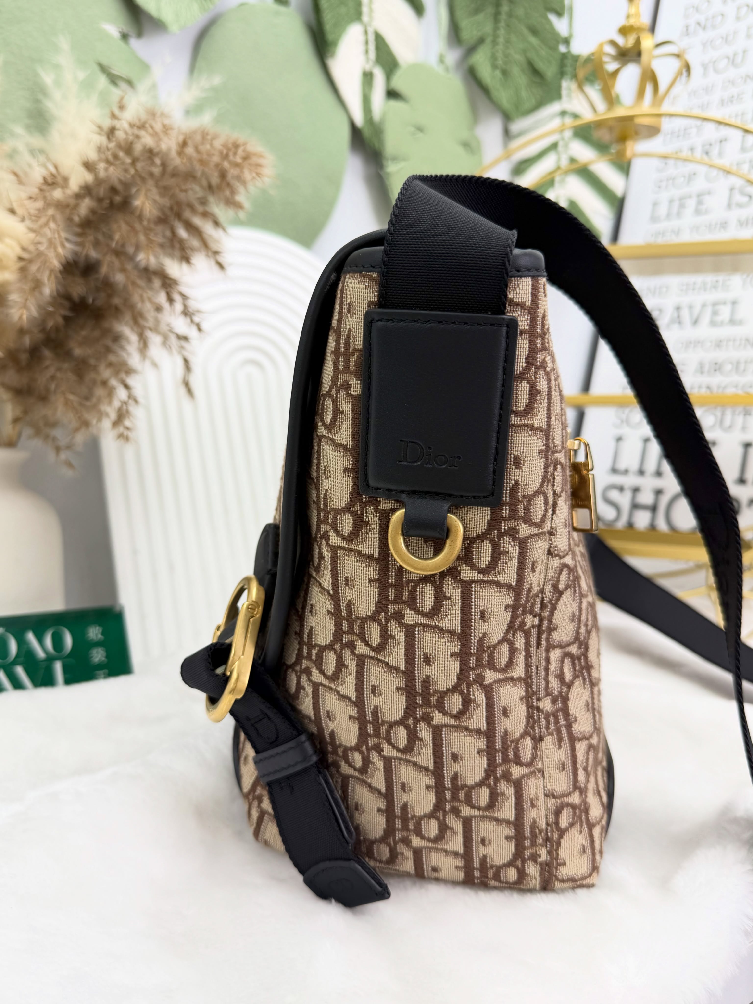 DIOR 👜 PRE OWNED 💼 jett 2026春夏新款 Oblique印花翻蓋包 🤎 