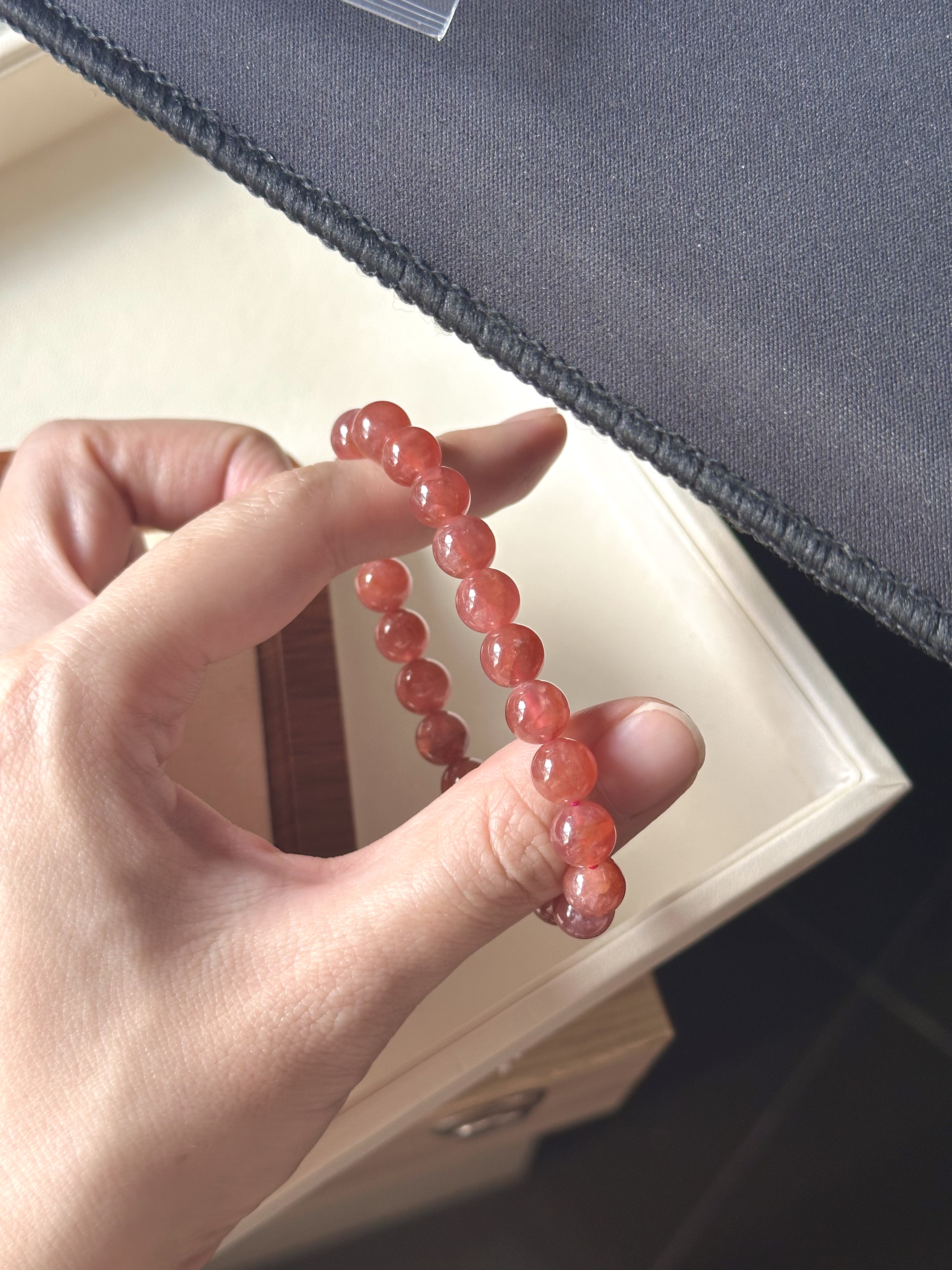 Rhodochrosite 红纹石 8mm+