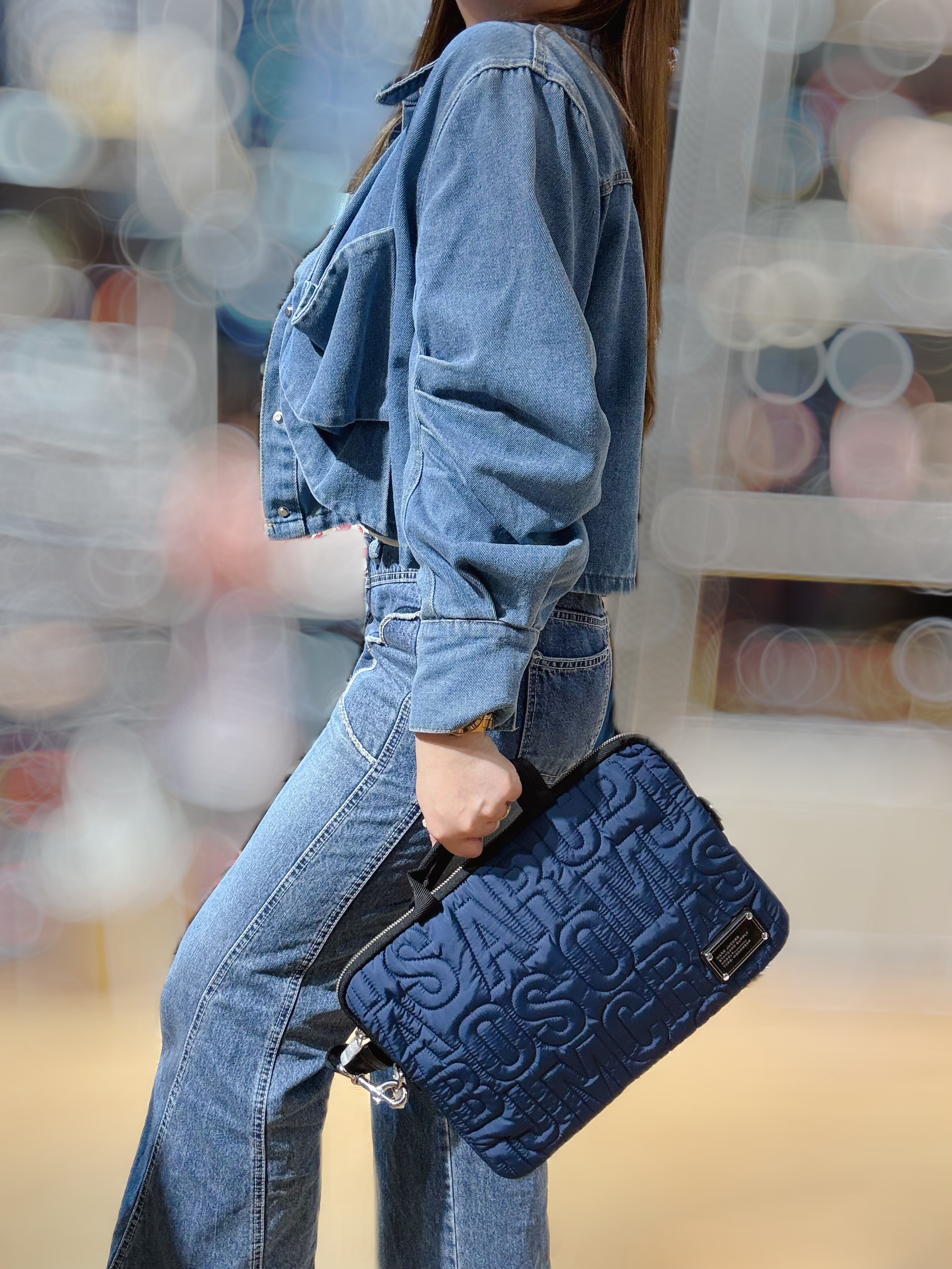 Marc Jacobs laptop bag quilted/navy