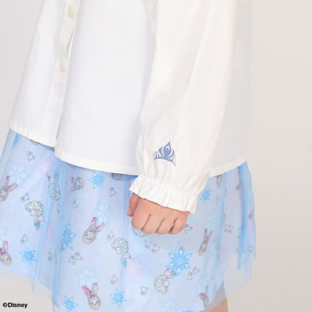 🆕【⭐訂購⭐】 🇯🇵日本直送🌀#DisneyPrincess / #Frozen #Elsa 刺繡蕾絲領襯衫🌀[ELCA-0040][260311]