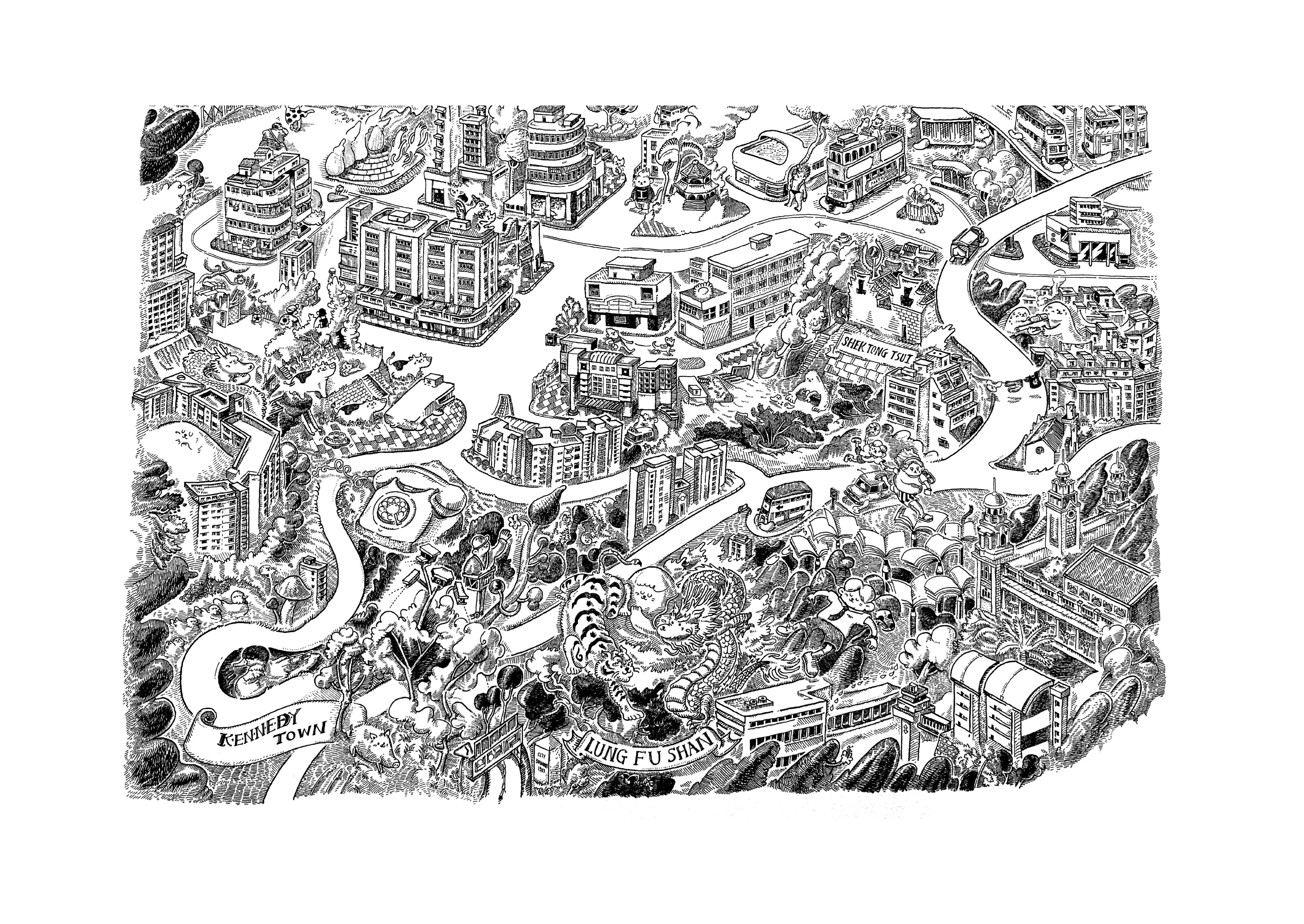 [LMITED EDITIONS ART] AngryAngry - Art Print Kennedy town white
