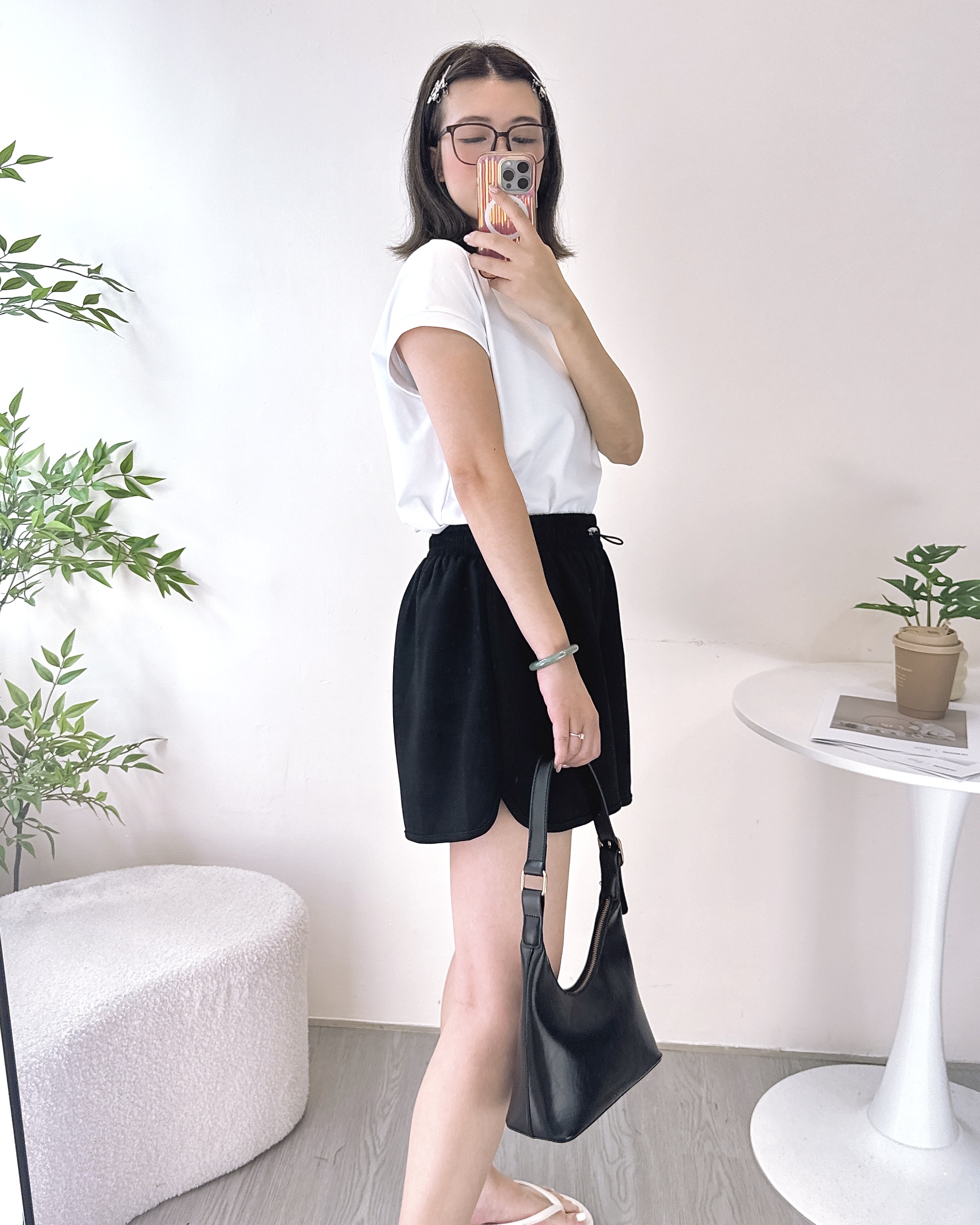 高質滑嘟嘟彈性珍珠棉短褲 3色