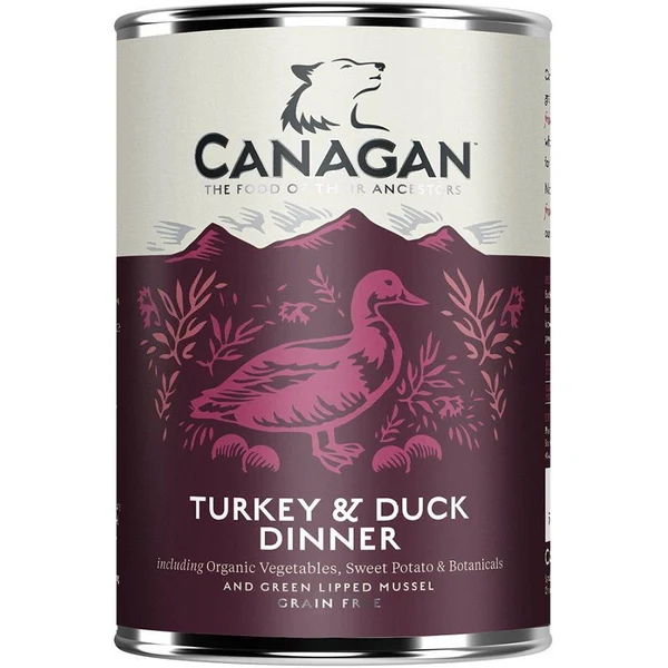 CANAGAN 原之選 無穀物 火雞伴鴨肉配方 狗罐頭400g