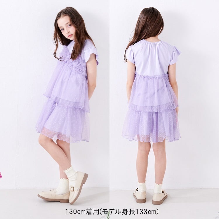 🆕【⭐訂購⭐】 🇯🇵日本直送🌀緞帶裝飾 皺褶薄紗 半截裙 ［2款選］🌀[ELDA-0142][260515]