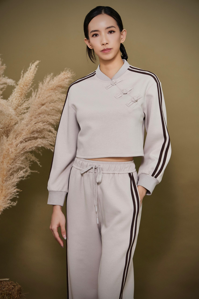 CP1678 Stripe Wide-Leg Pants