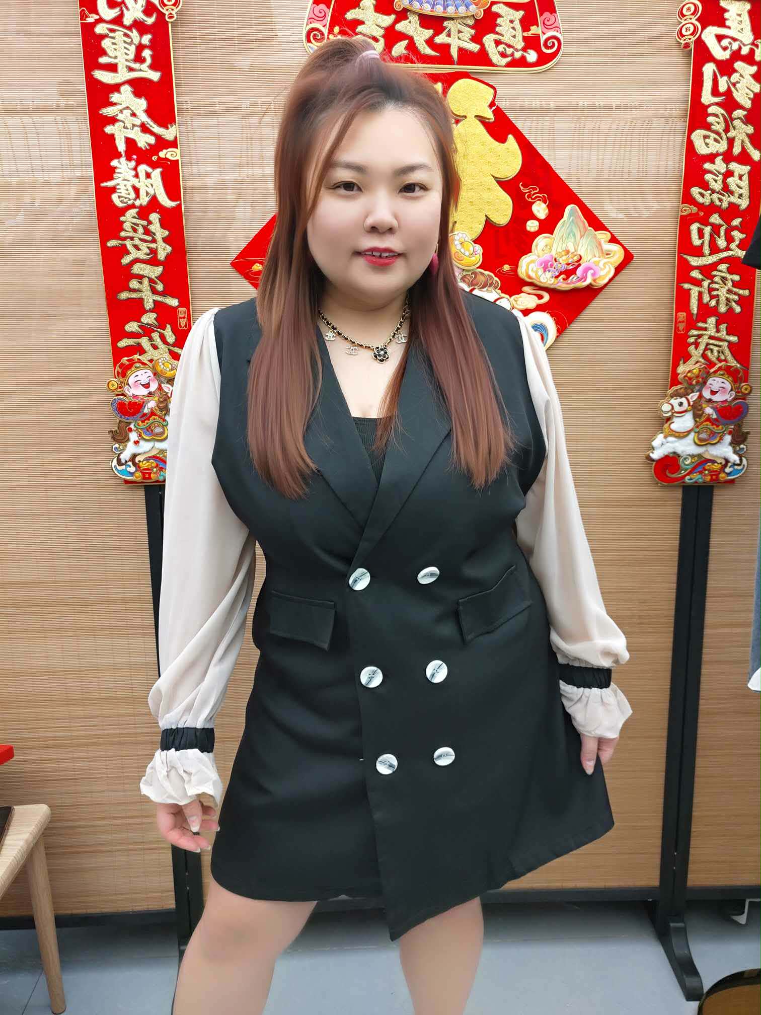 DDG07 TW#5276 收腰显瘦长袖连衣裙