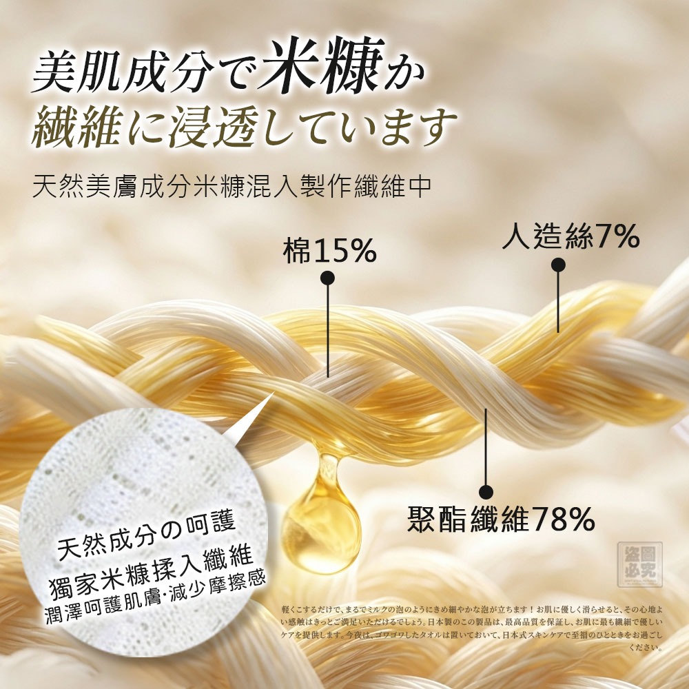 日本製🇯🇵潤肌美膚米糠沐浴巾✨️✨️