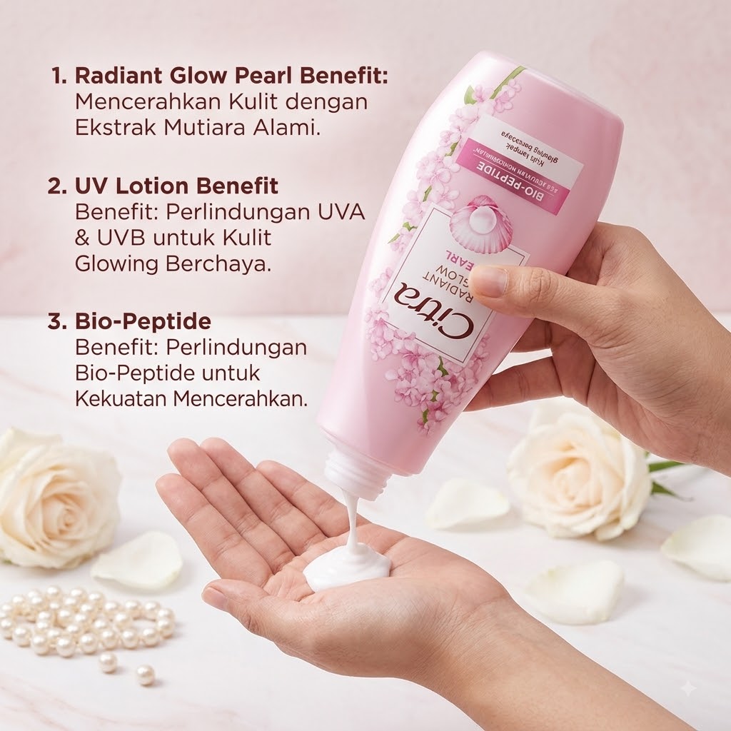 Radiant Glow Pearl (Pink) - Citra Hand & Body Lotion UV Lotion 110ml / 210ml