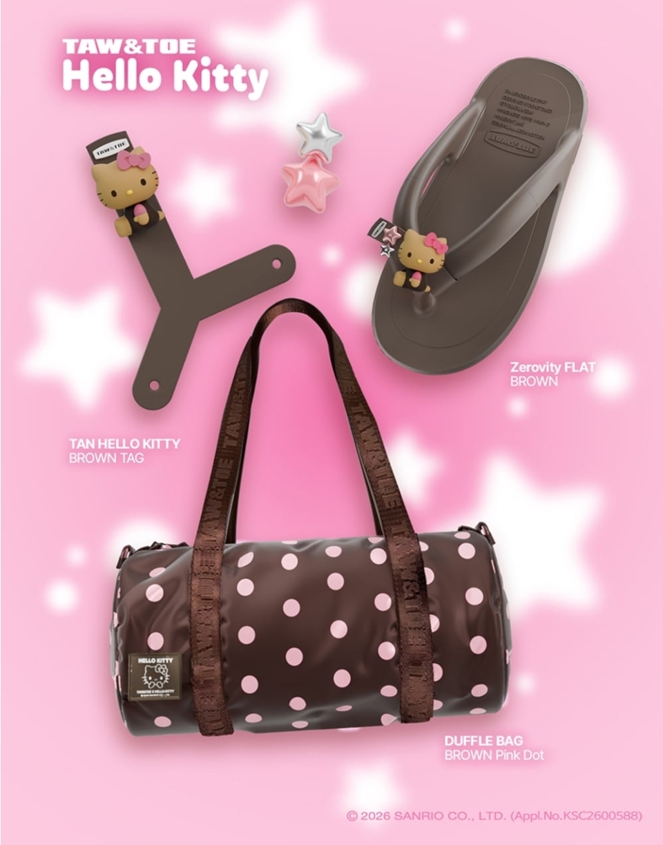 Sanrio × Taw & Toe 人字拖＋圓筒袋Set (Hello Kitty款)