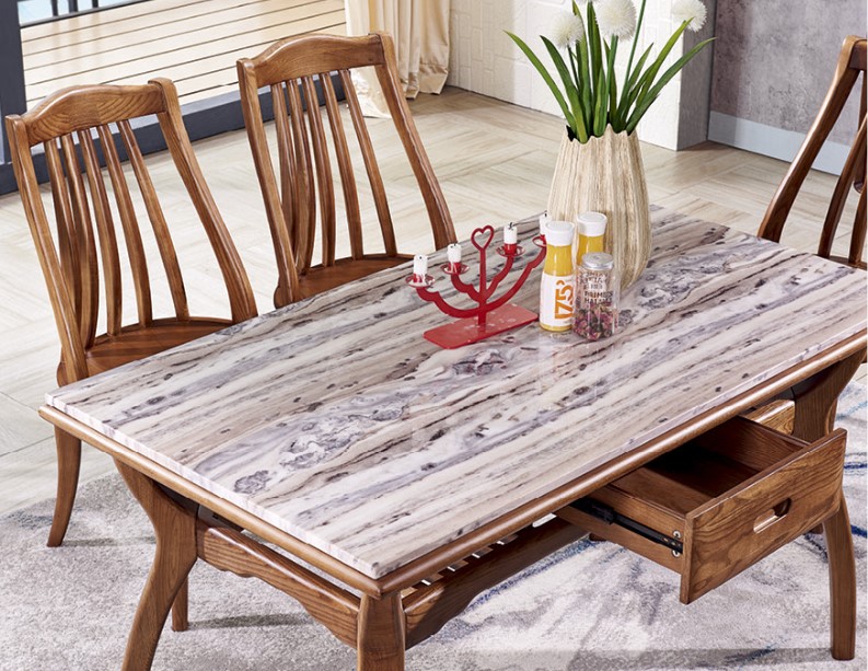 大理石長餐枱
