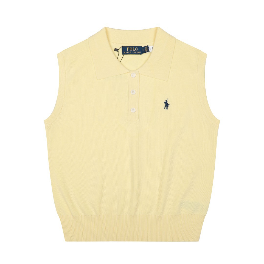 預訂 RL POLO 翻領三粒鈕無袖上衣 
