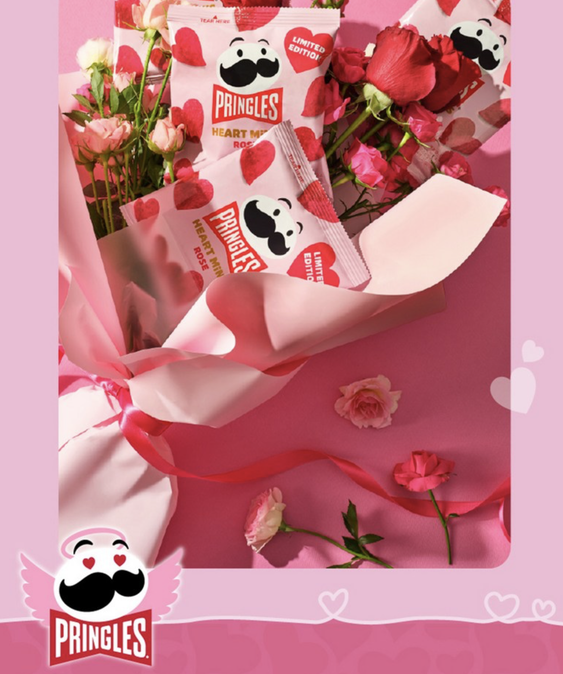 韓國限定｜Pringles品客  玫瑰香草 心形薯片 2包/套｜Heart Mini Rose