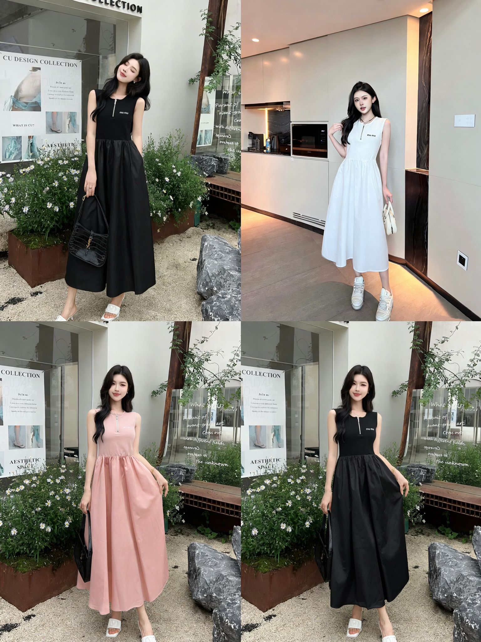 Miu Miu 26ss新款連衣裙😎法式短袖背心連衣裙🤎