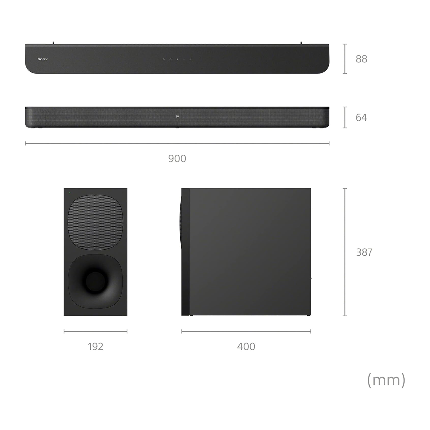 Sony 2.1ch Soundbar with Wireless Subwoofer (HT-S400)