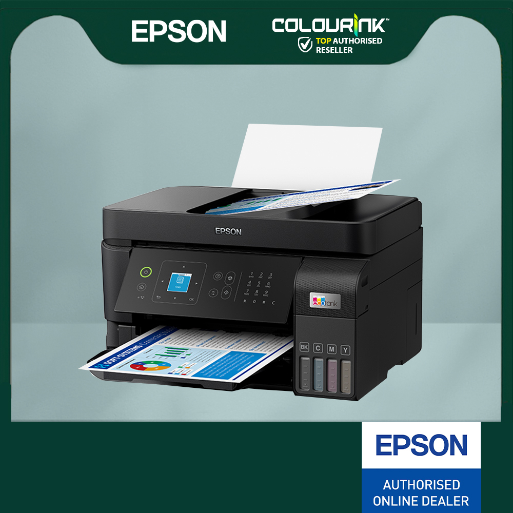 Epson EcoTank L5390 L5590 A4 Wi-Fi All-in-One Print Scan Copy Fax Refill Ink Tank Printer with ADF Scanner T920DW