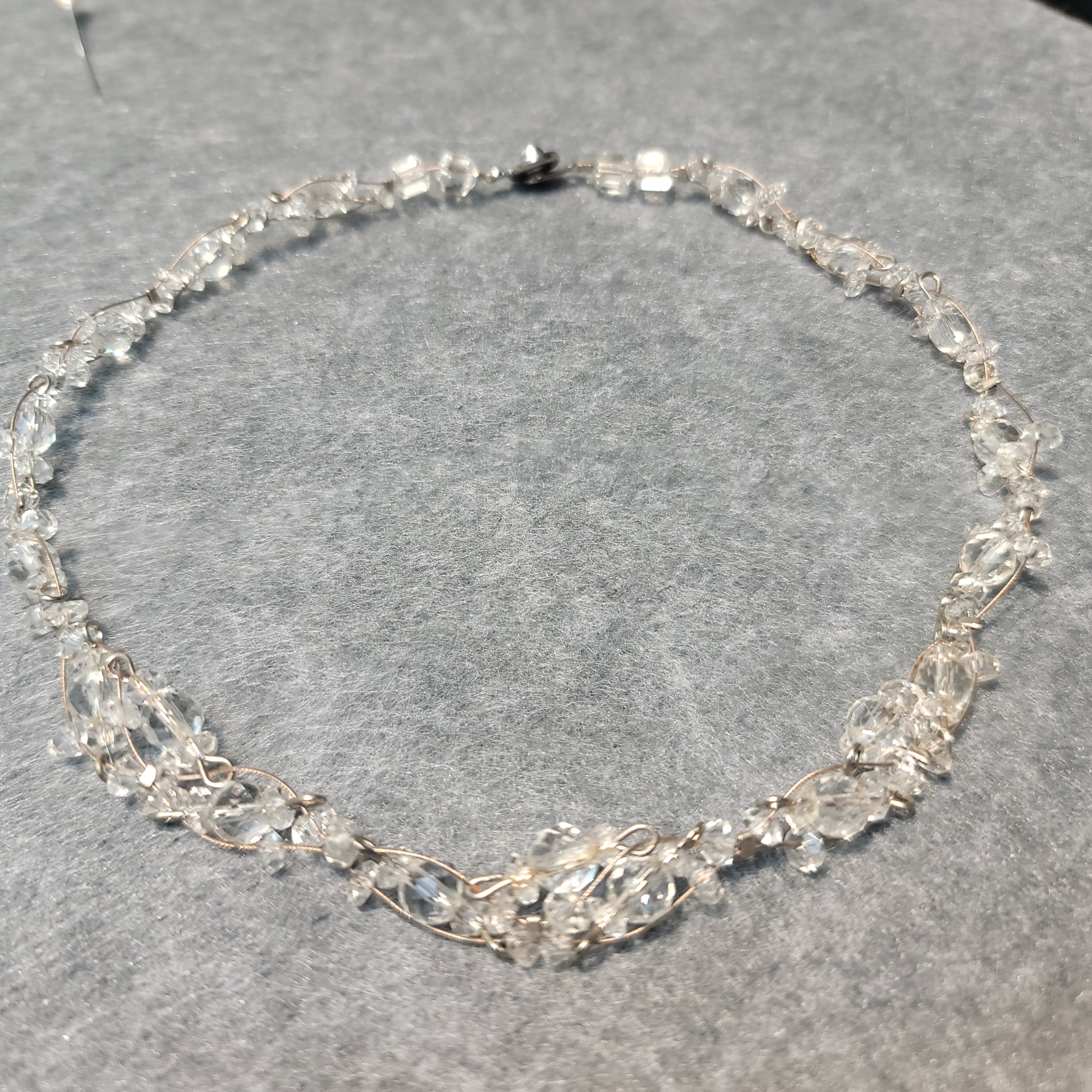 白水晶切角頸鏈