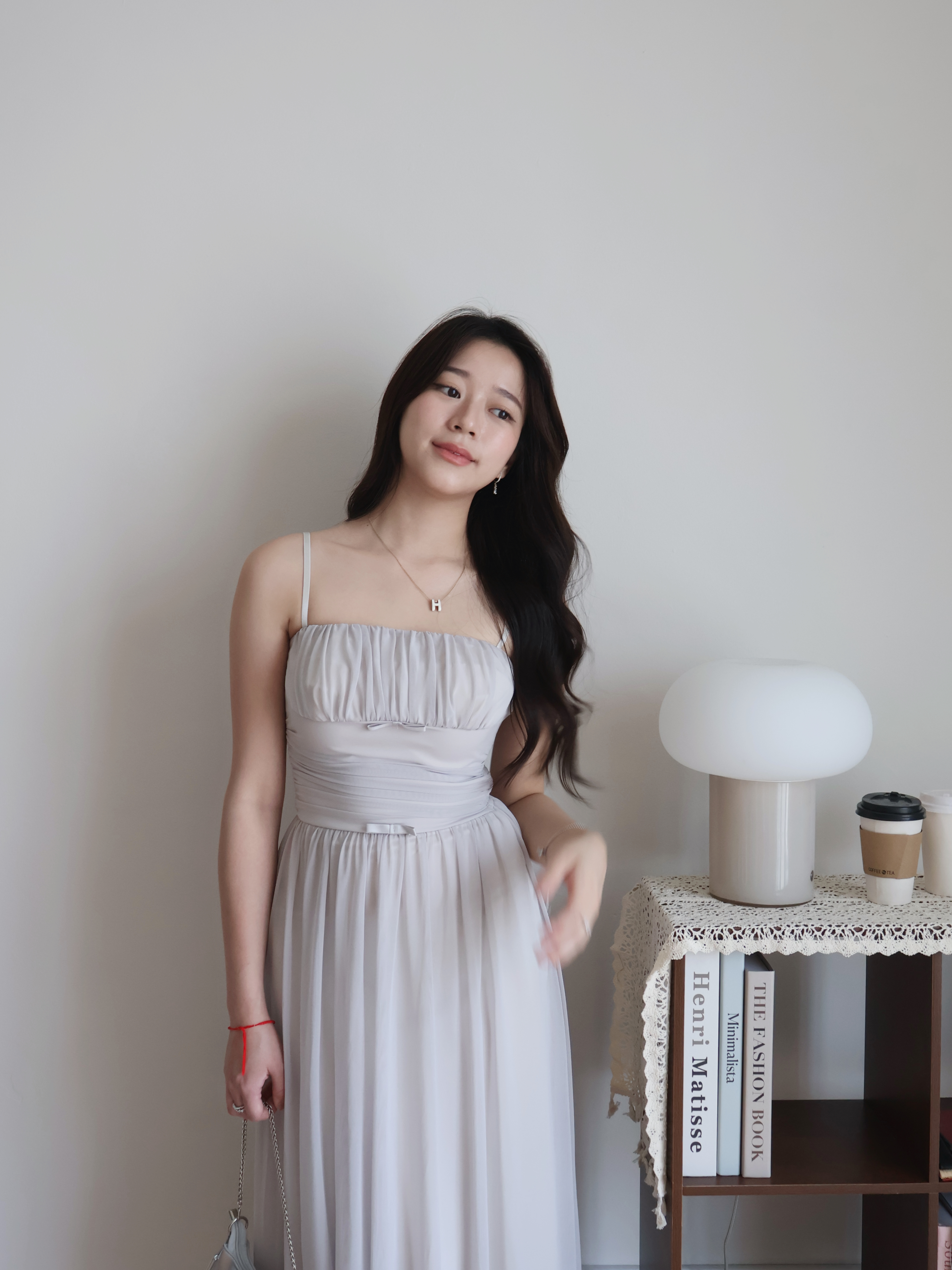 Bruna Maxi Dress | Light Grey