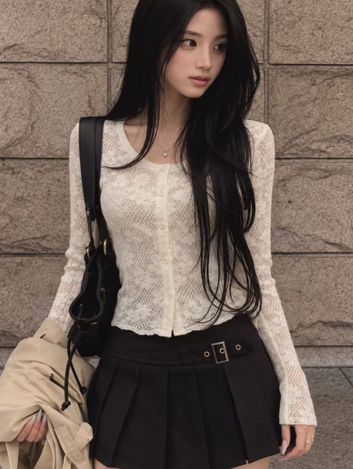 ❥ 高質暗花短外套。