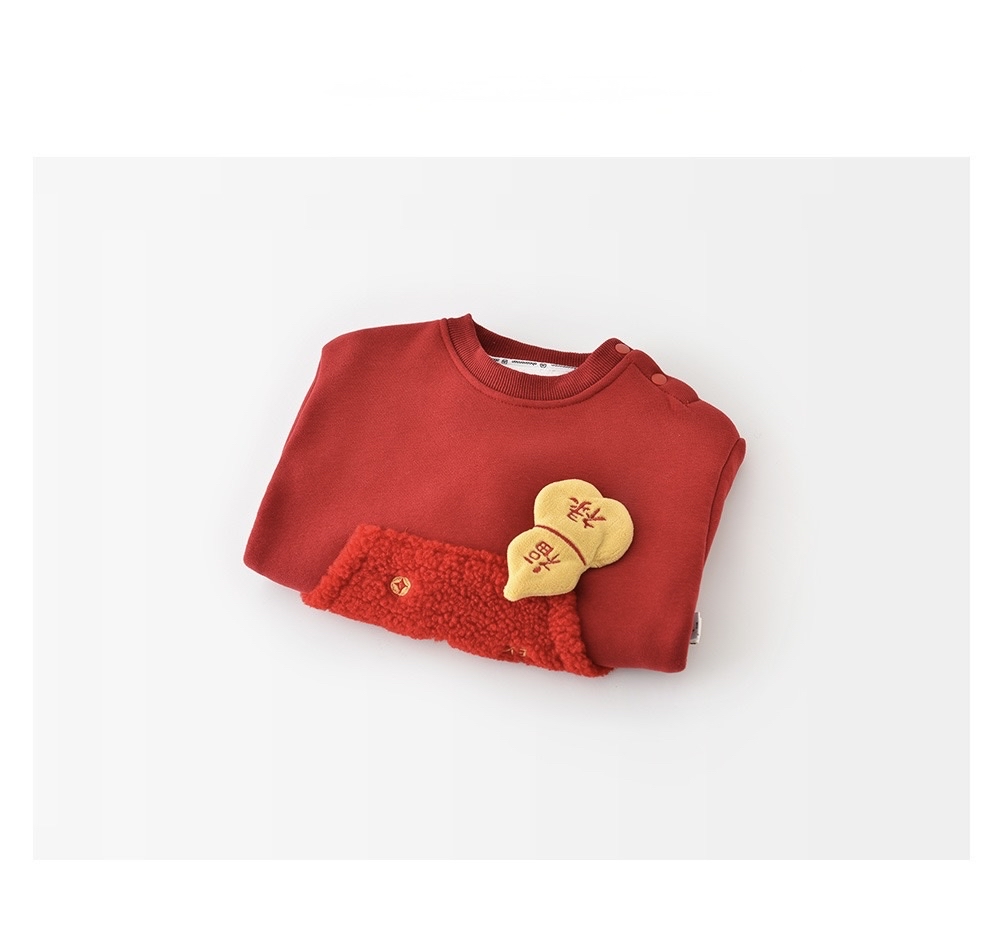 🧨新年款預訂🧨福祿加絨毛絨口袋衛衣