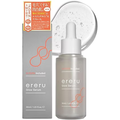 【日本製】ereru 艾蕾露雙重 PDRN 光耀彈潤緊緻透亮精華 30ml｜抗老緊緻、縮毛孔、改善膚色不均 