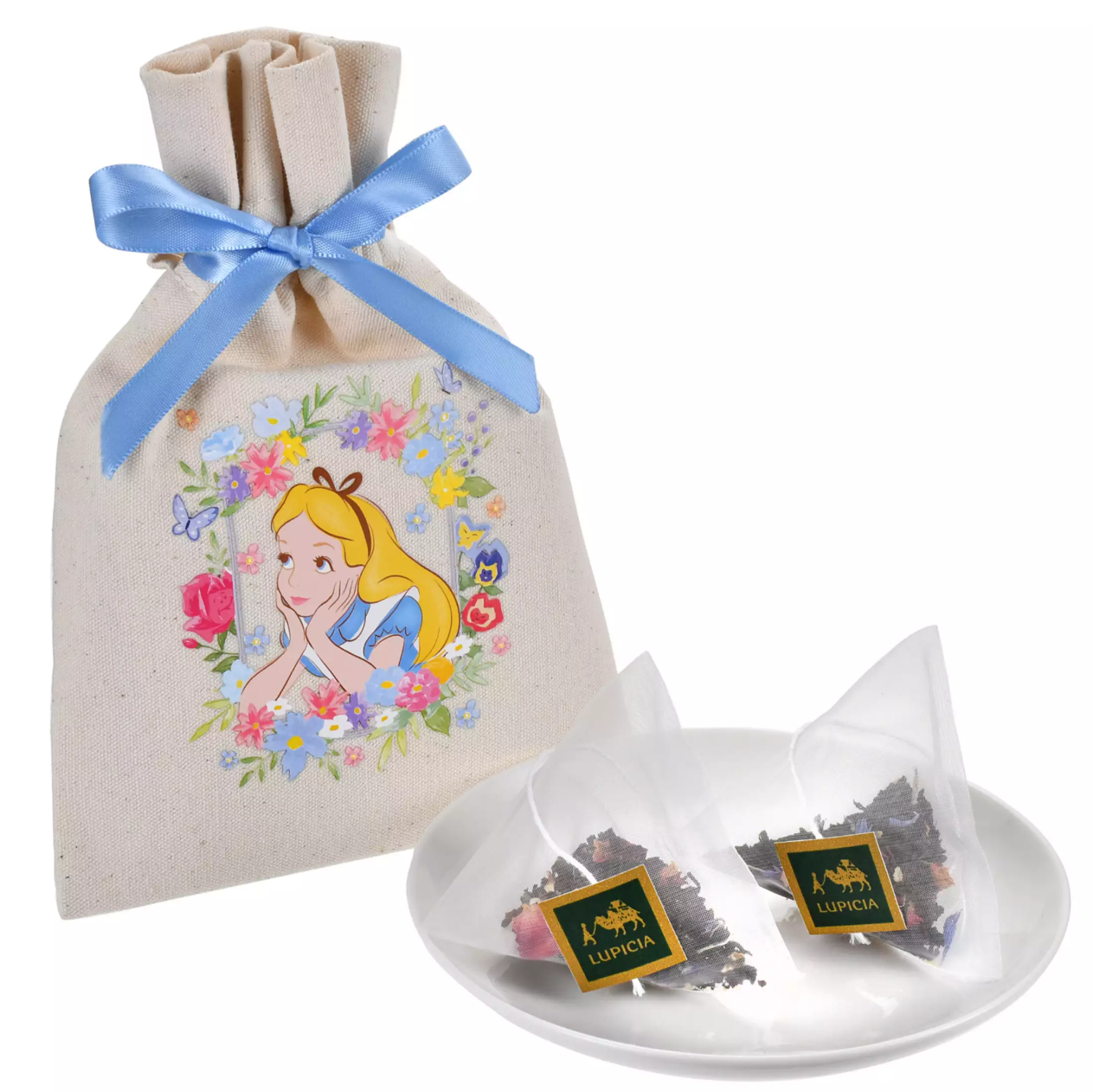 預訂 LUPICIA  麝香茉莉茶葉連索繩袋 Marie Minnie Alice Pooh 